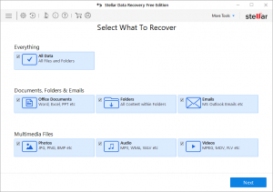 Stellar Data Recovery - Select What To Recover